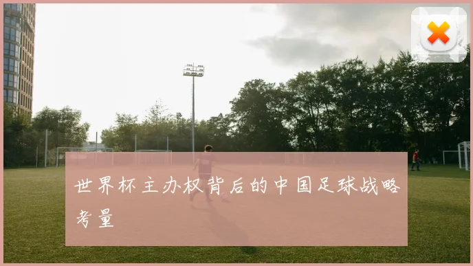 世界杯主办权背后的中国足球战略考量